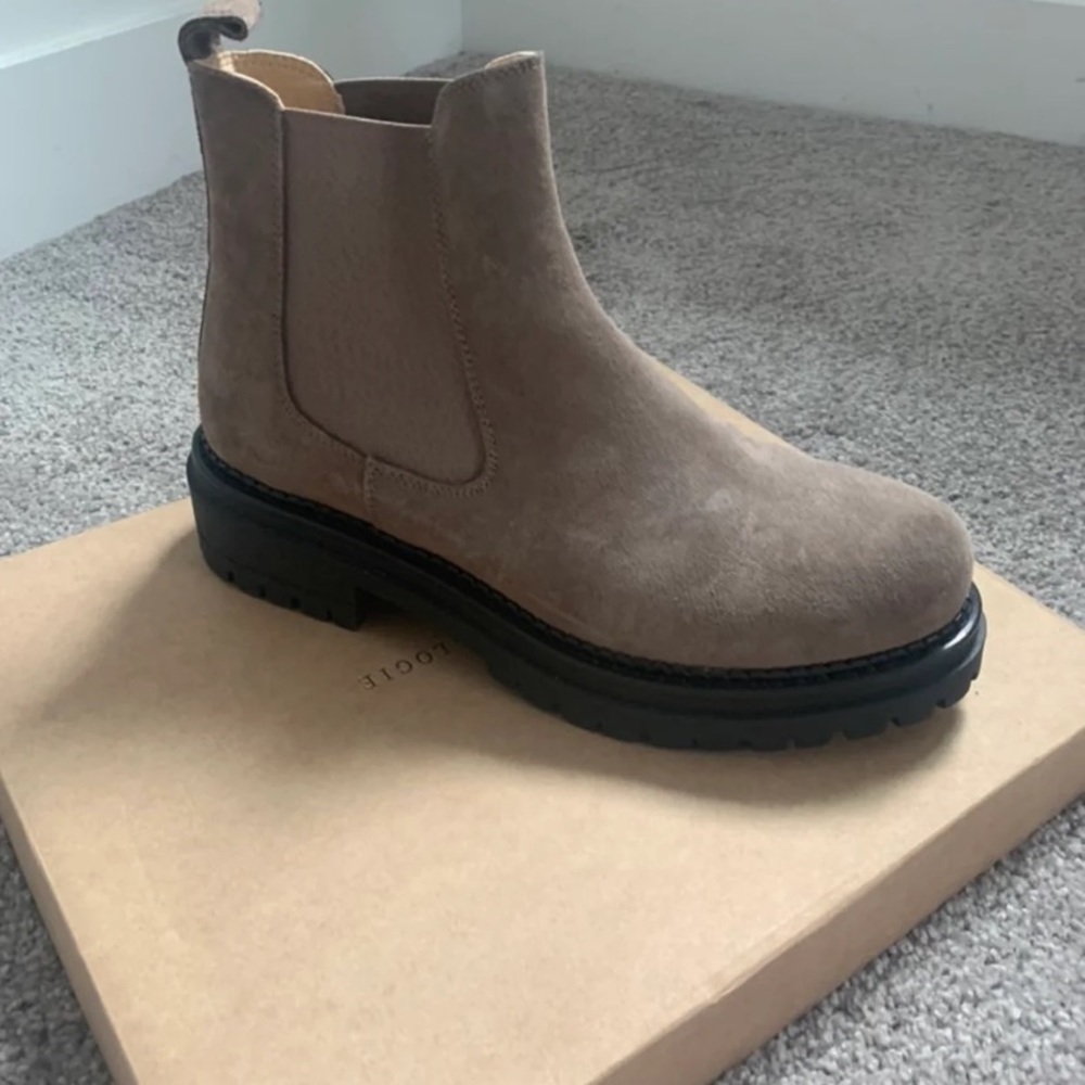 taupe platform chelsea boot anthropologie